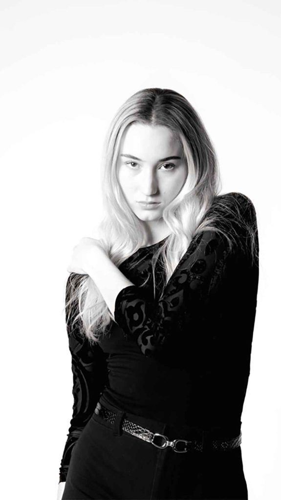 A photo shoot in a studio in Switzerland.